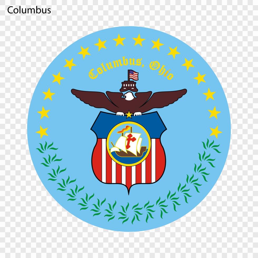 Emblem of Columbus vector