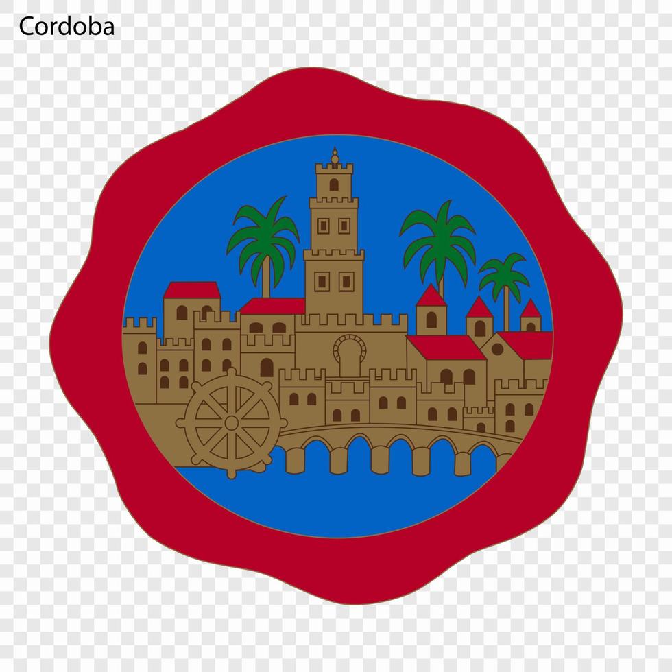 Emblem of Cordoba. City of Spain. vector
