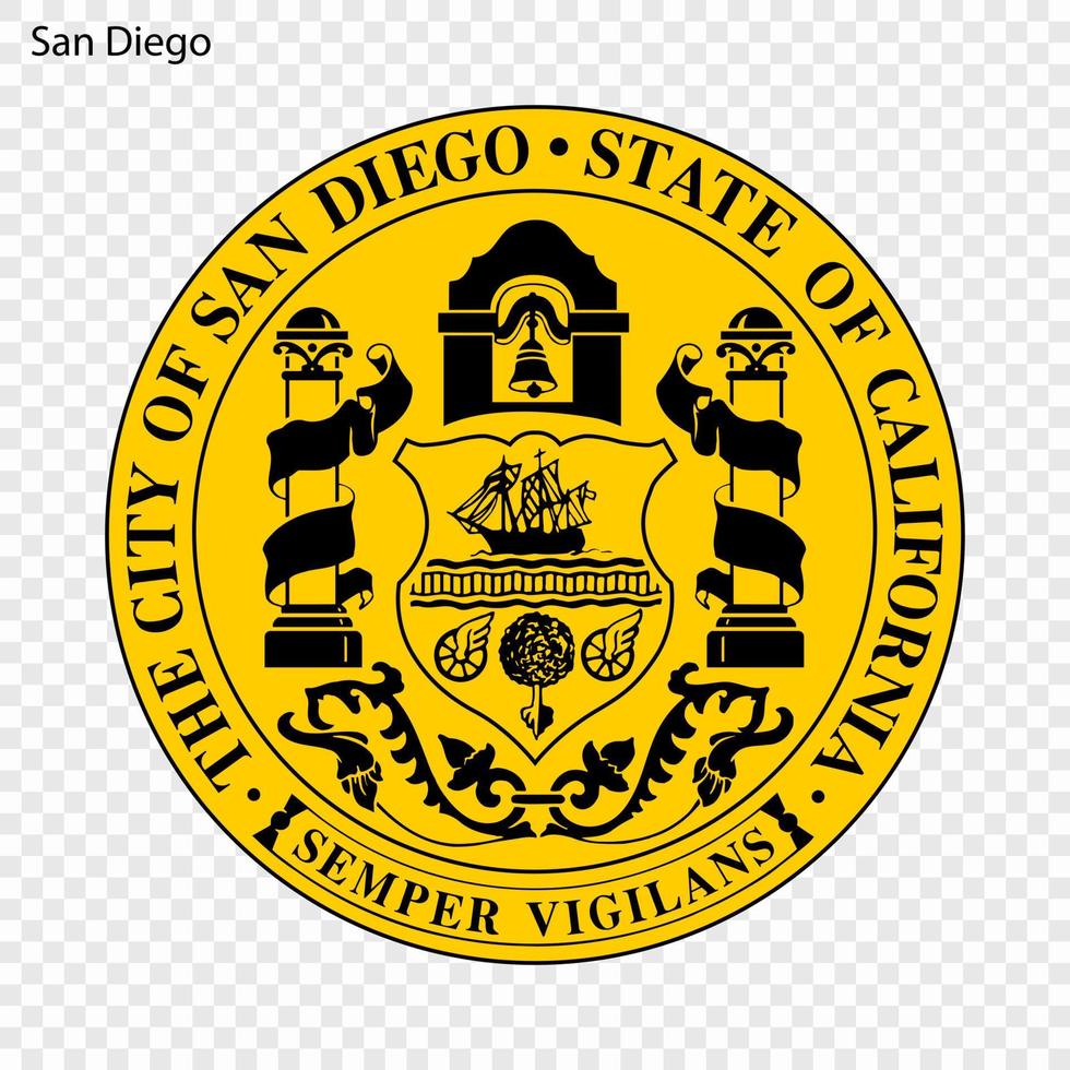 Emblem of San Diego vector