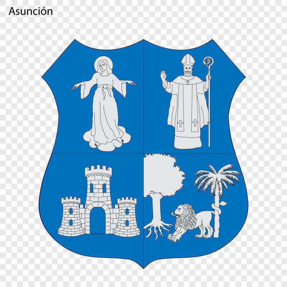 Emblem City of Paraguay vector