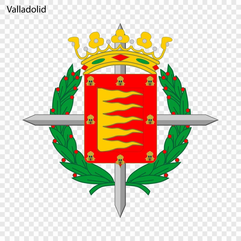 Emblem of Valladolid. City of Spain vector