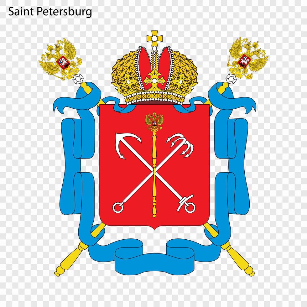 Emblem of Saint Petersburg. Vector illustration
