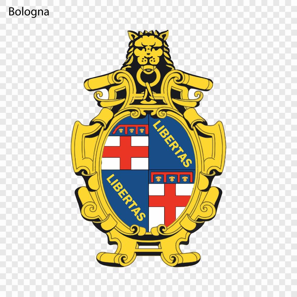 emblema de bolonia ciudad de Italia. vector ilustración
