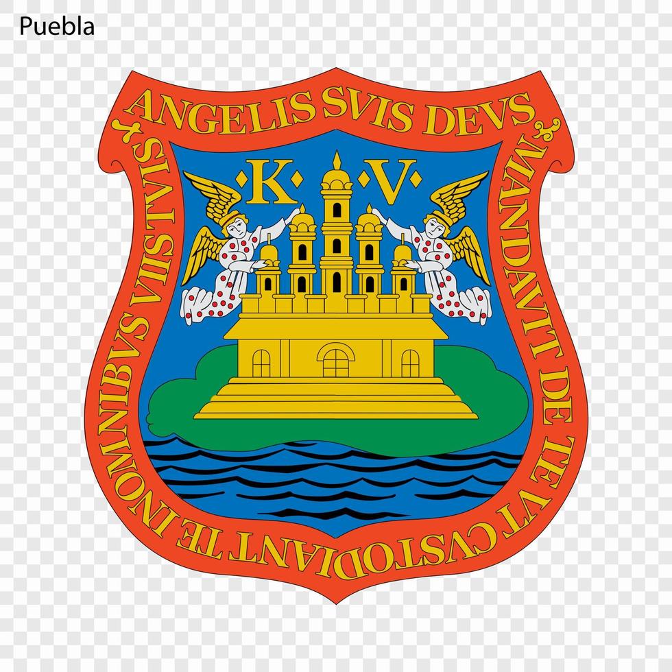 Emblem of Puebla vector