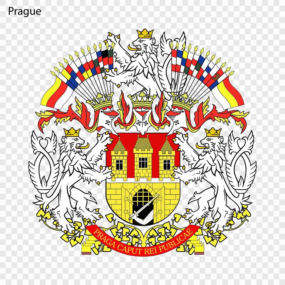 Emblem of City of Czech Republic vector