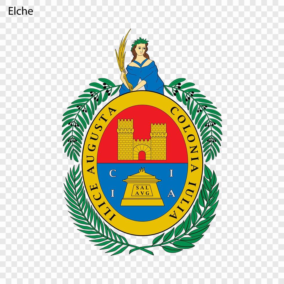 emblema de elche ciudad de España vector