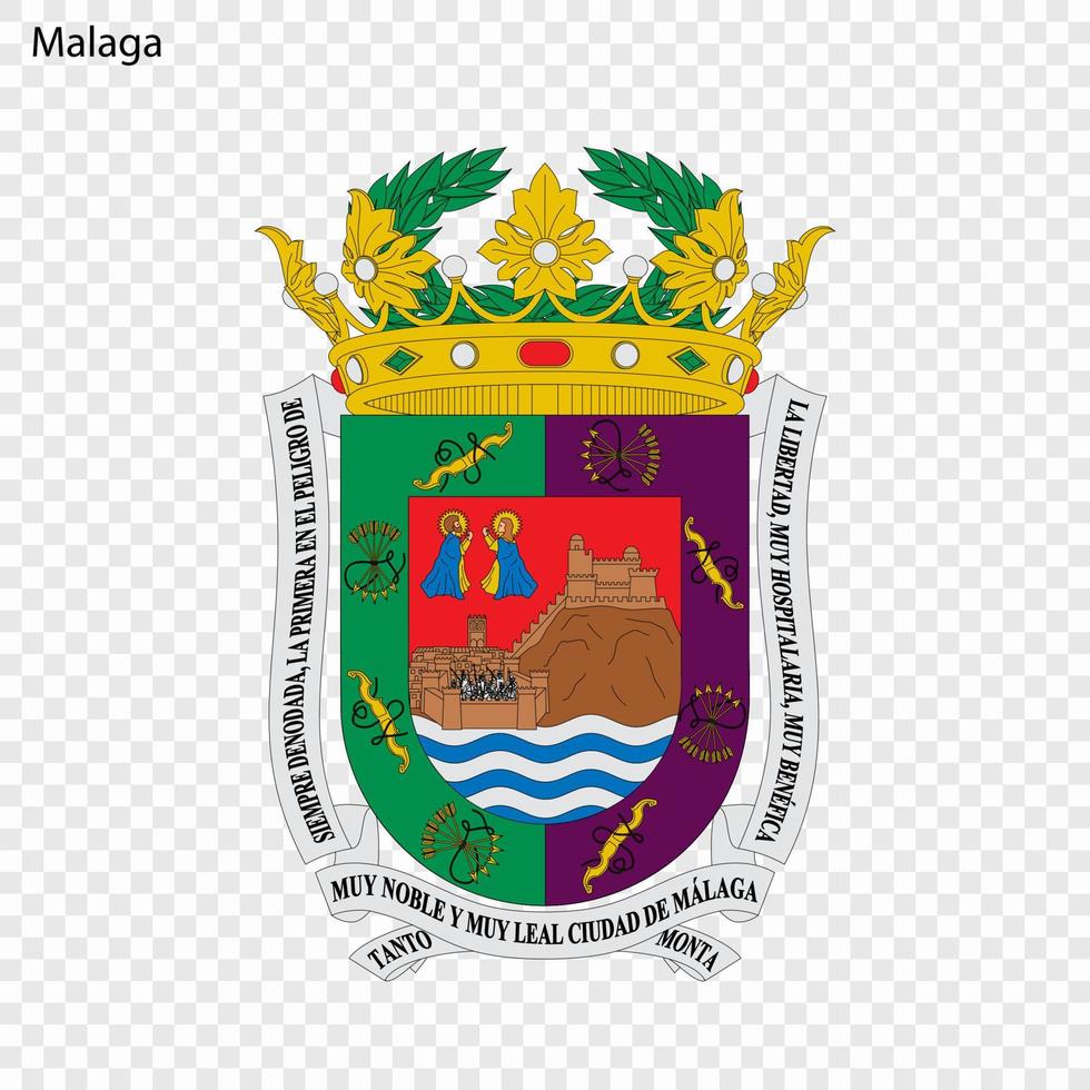 Emblem of Malaga. City of Spain vector