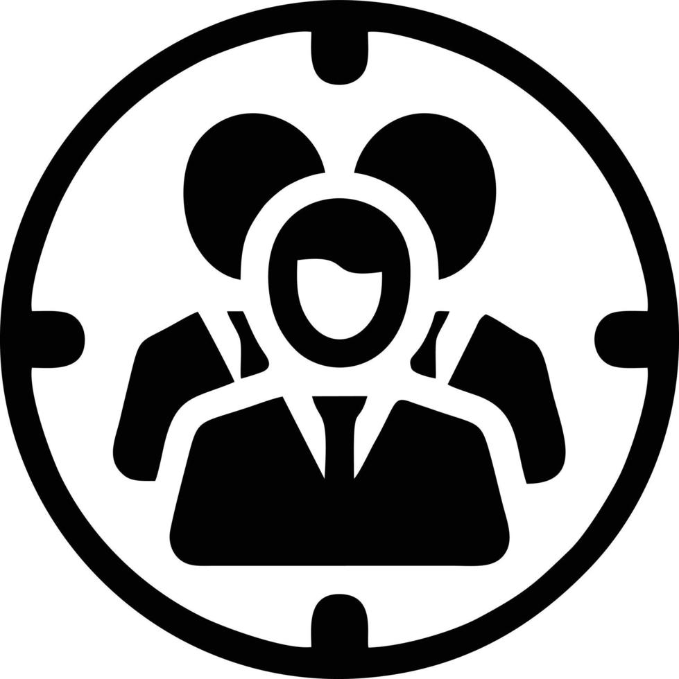 Target focus icon symbol design image, illustration of the success goal icon concept. EPS 10 vector