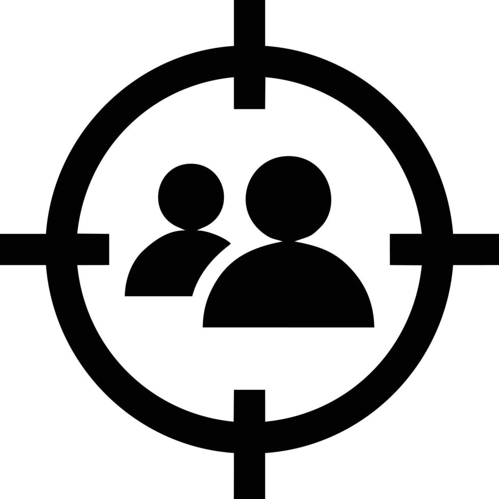 Target focus icon symbol design image, illustration of the success goal icon concept. EPS 10 vector