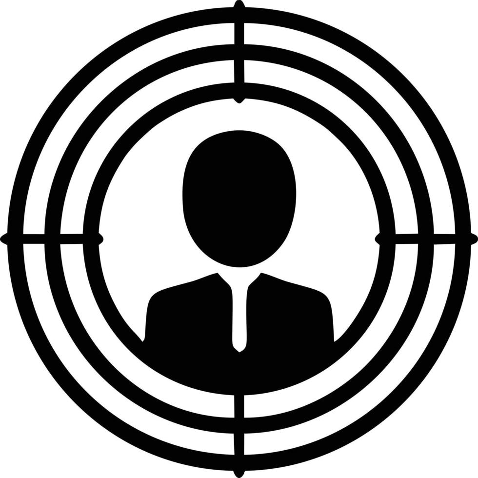 Target focus icon symbol design image, illustration of the success goal icon concept. EPS 10 vector