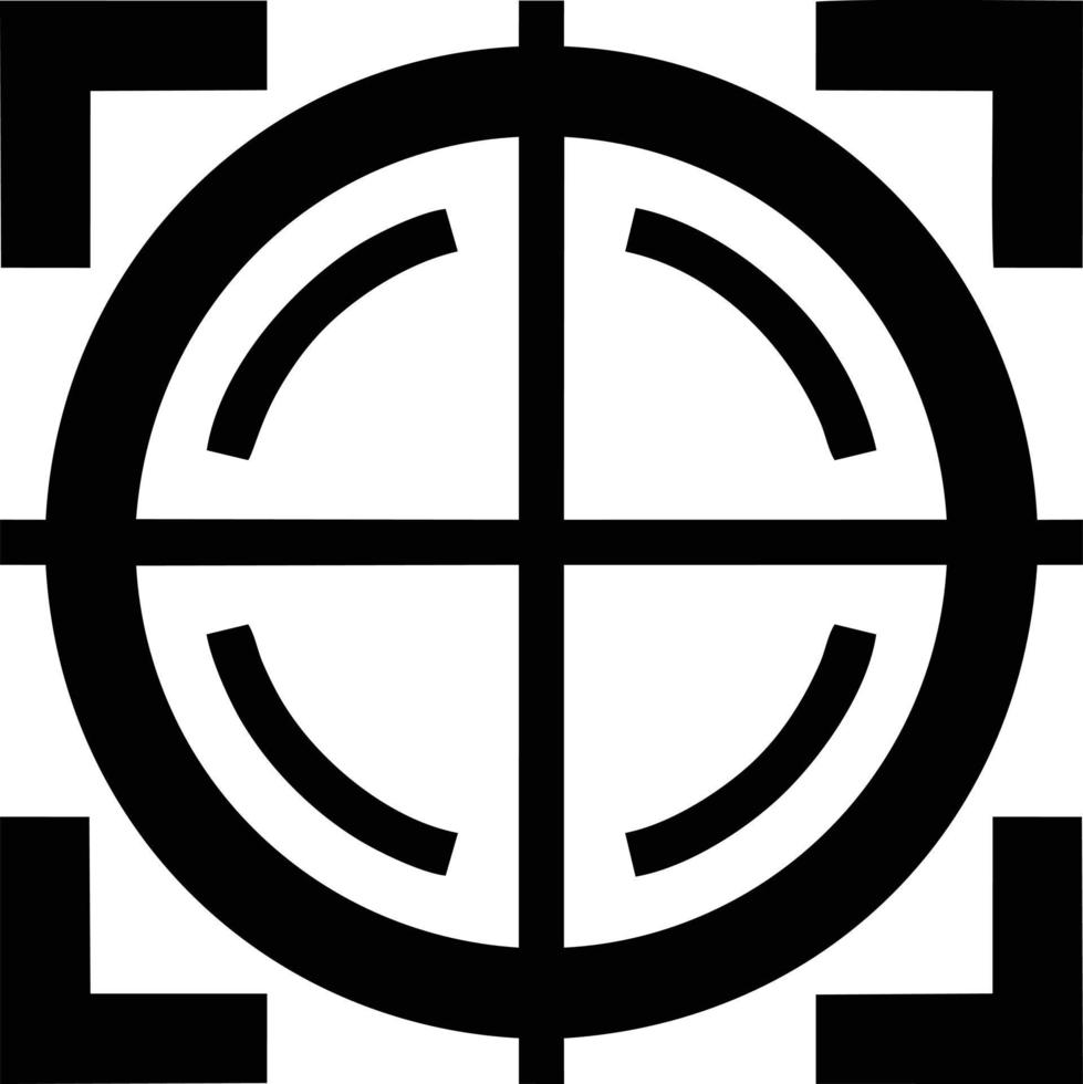 Target focus icon symbol design image, illustration of the success goal icon concept. EPS 10 vector