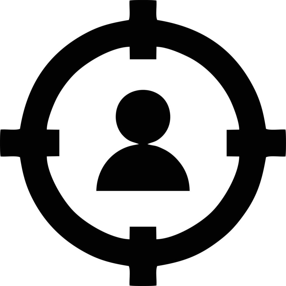 Target focus icon symbol design image, illustration of the success goal icon concept. EPS 10 vector
