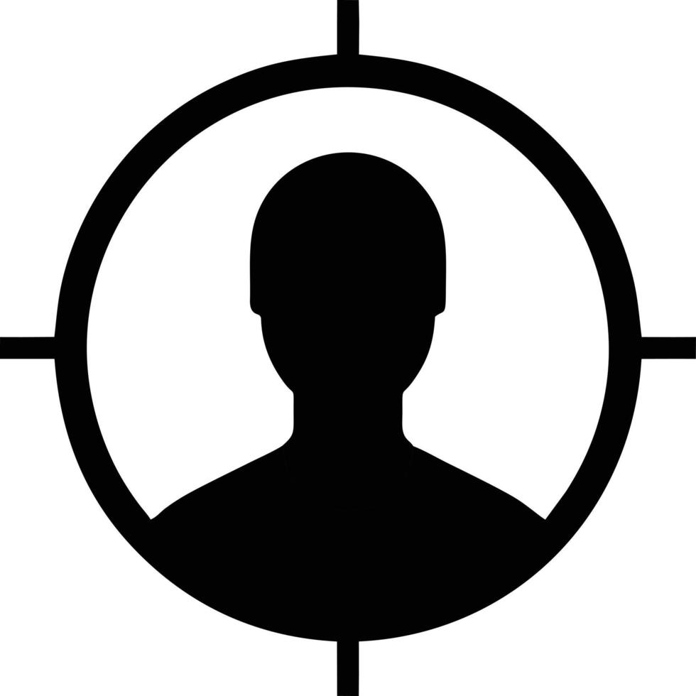 Target focus icon symbol design image, illustration of the success goal icon concept. EPS 10 vector