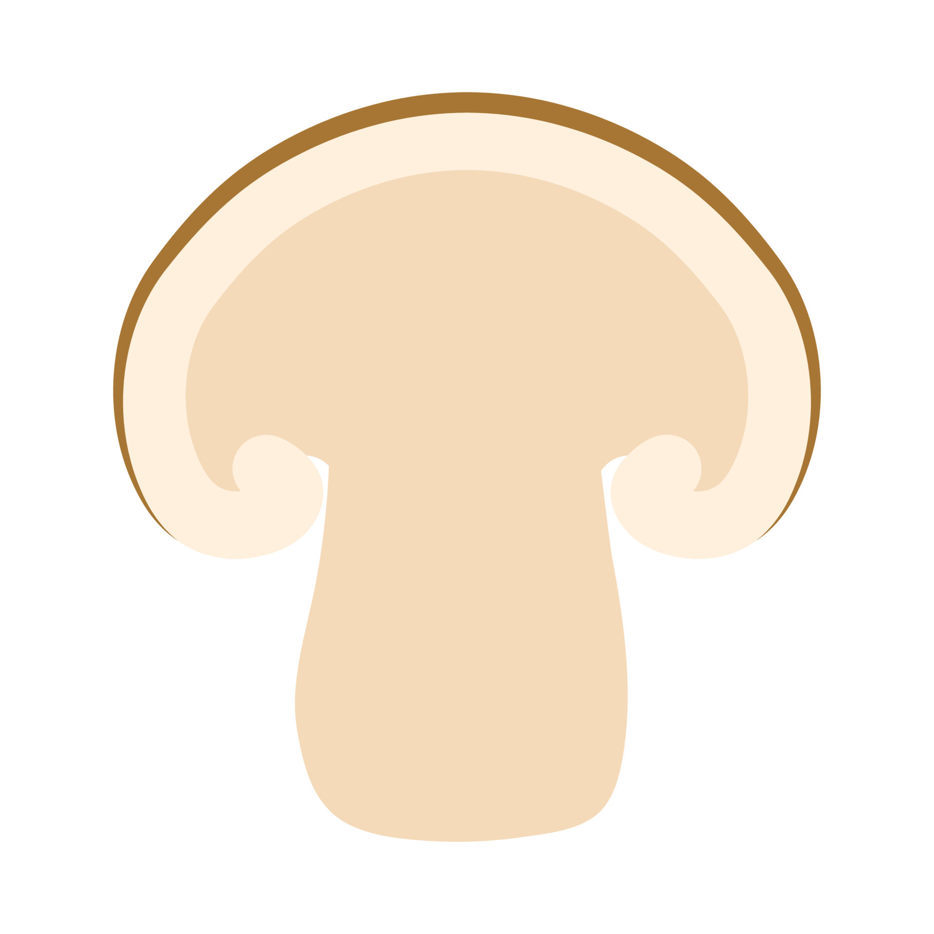 Champignon mushroom slice icon vector illustration 21835604 Vector Art