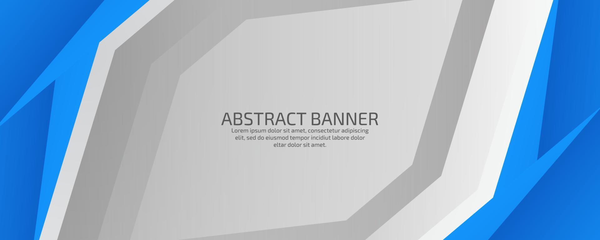 Geometric business style presentation banner design vector