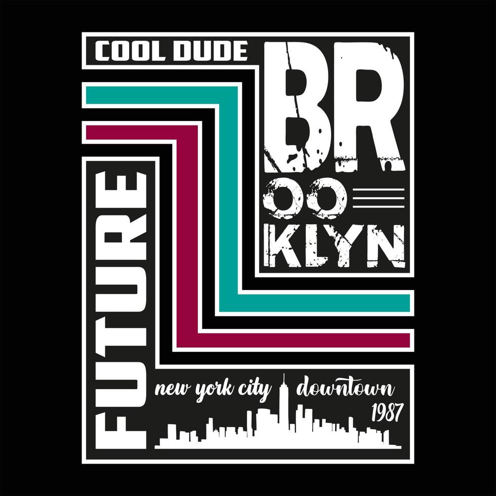brooklyn text logo,template typography design vector