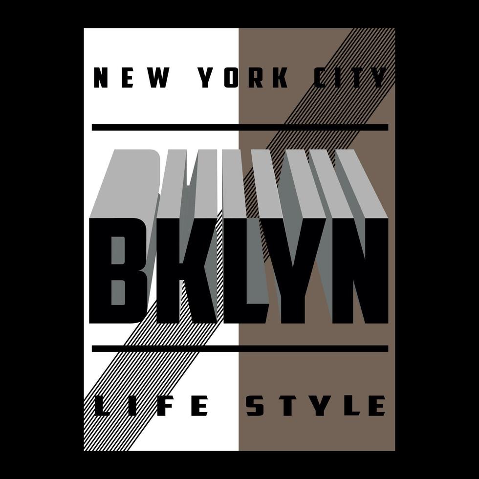 brooklyn texto logotipo, plantilla tipografía diseño vector