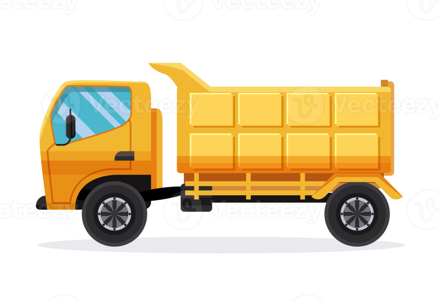 yellow construction truck illustration png