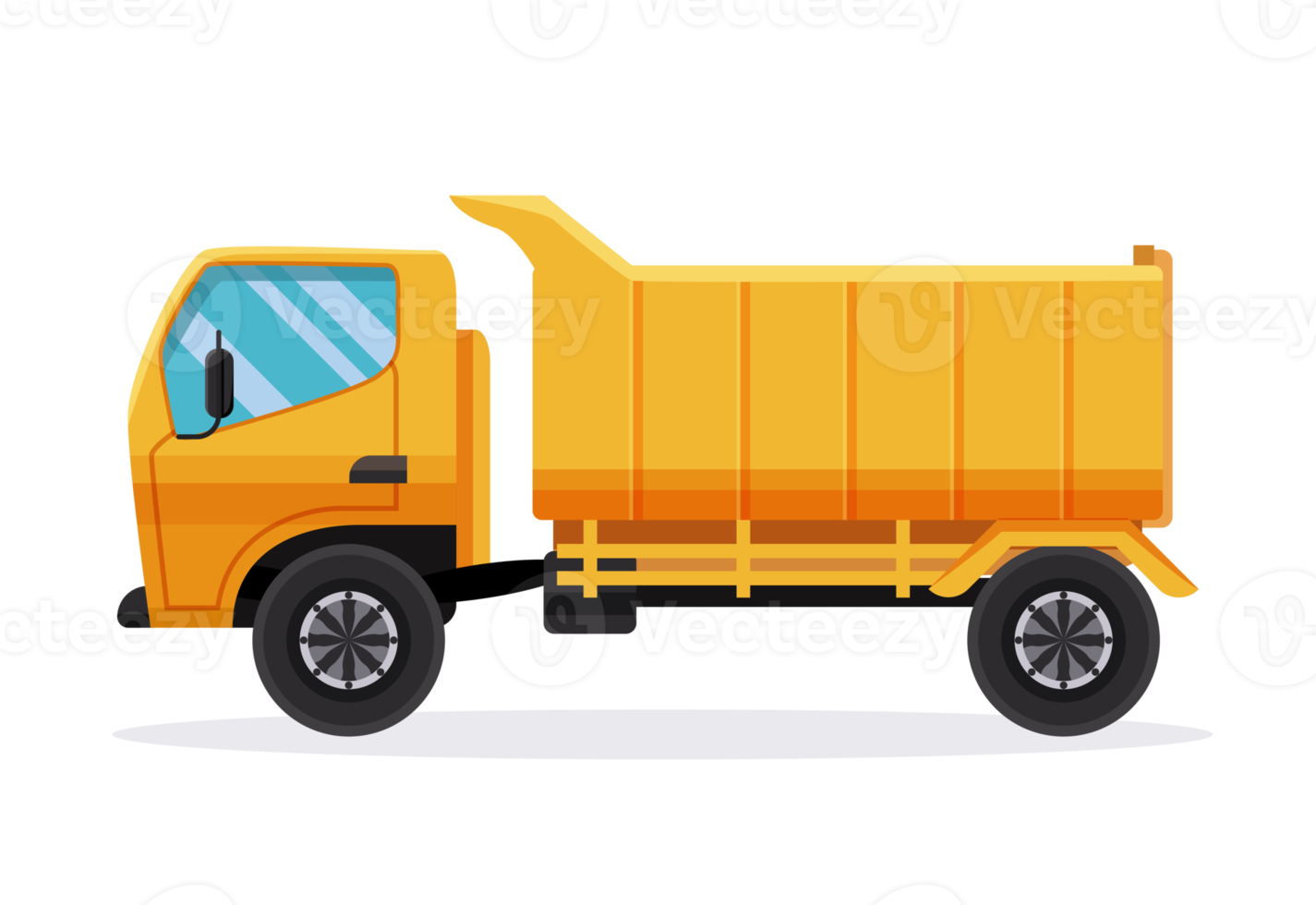 yellow construction truck illustration png