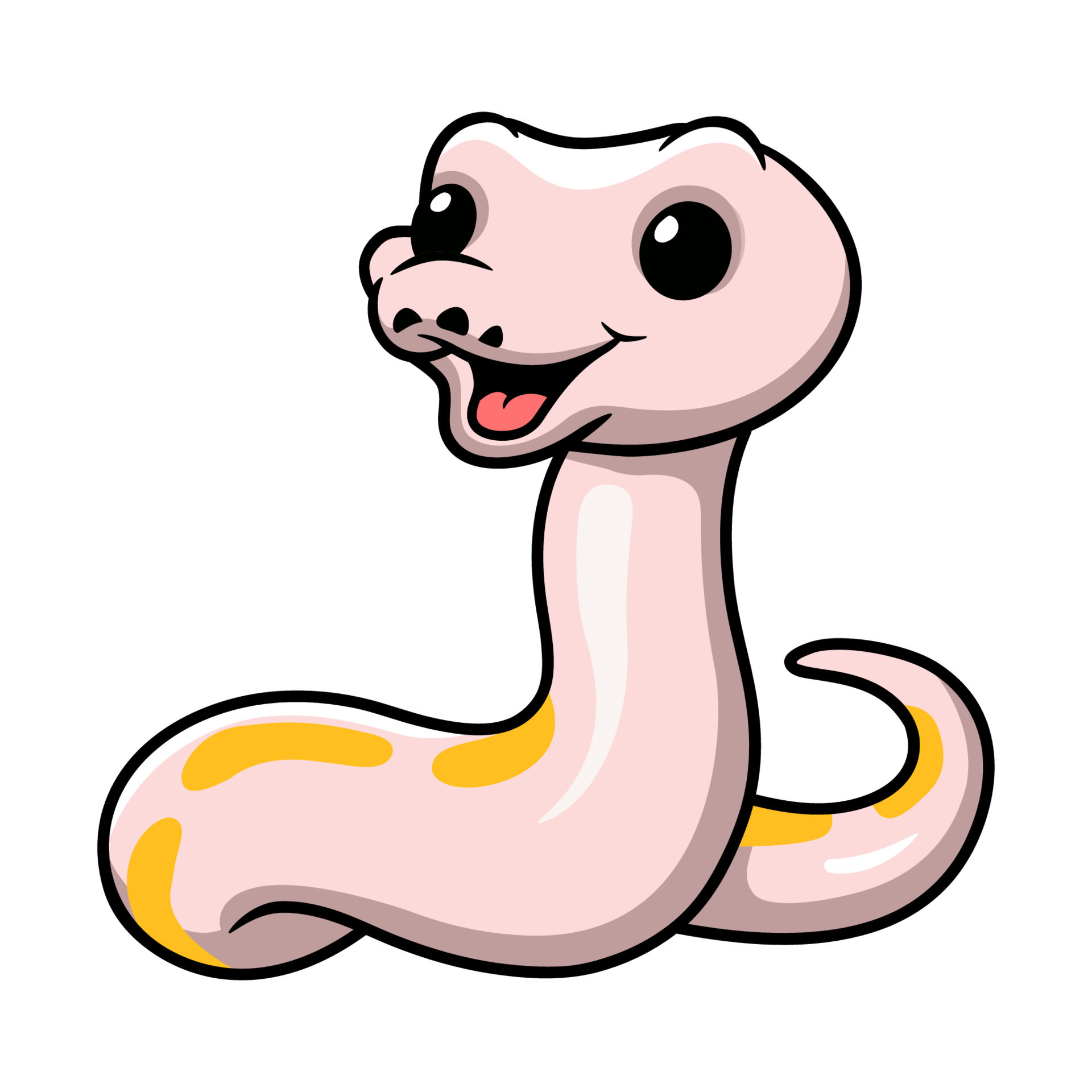 Cute super cinnamon banana ball python cartoon 21836008 Vector Art at