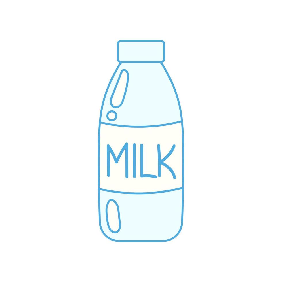 Milk bottle doodle vector