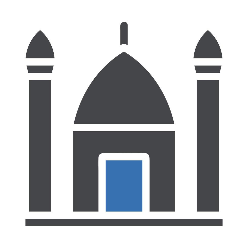 mosque icon solid grey blue style ramadan illustration vector element and symbol perfect.