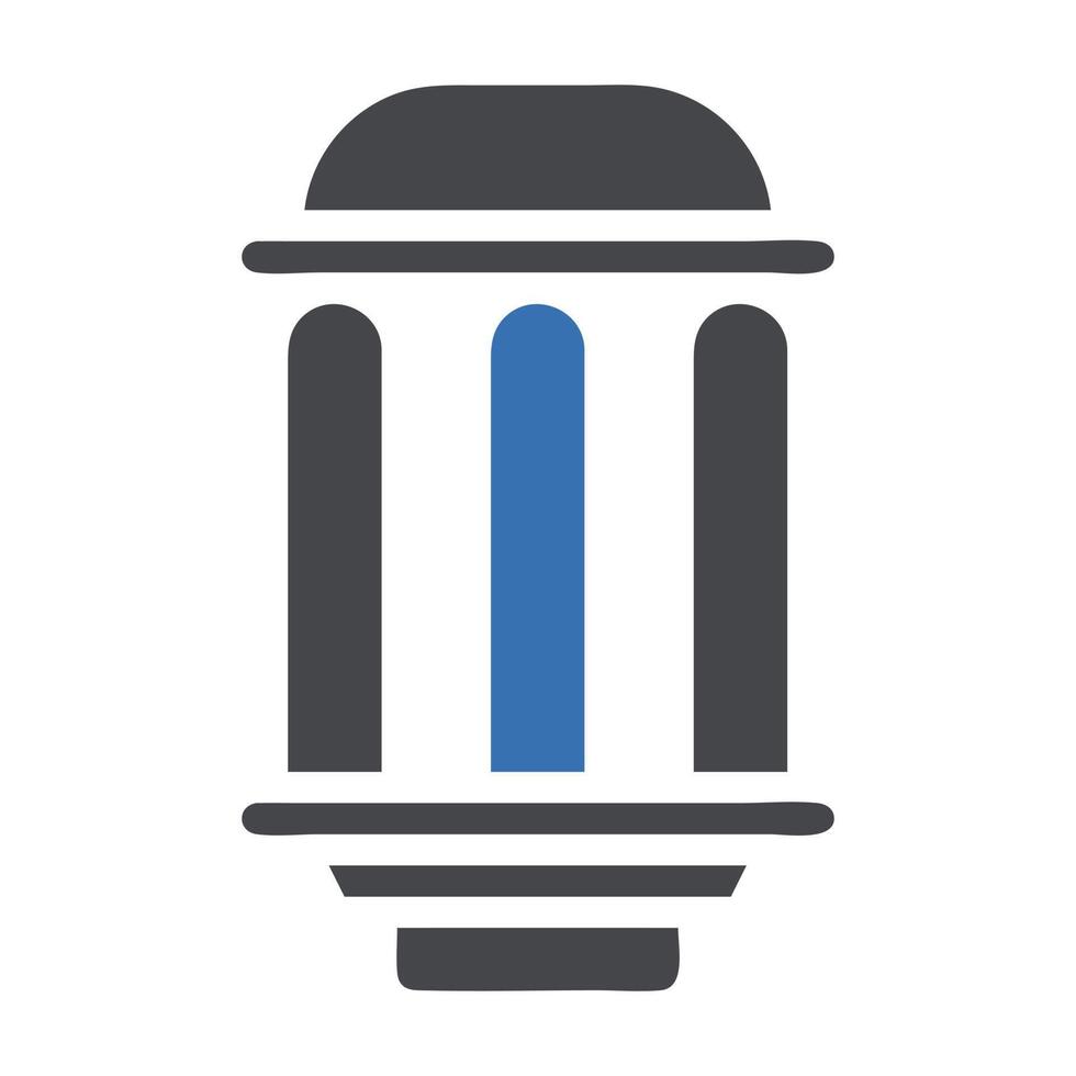 lantern icon solid grey blue style ramadan illustration vector element and symbol perfect.