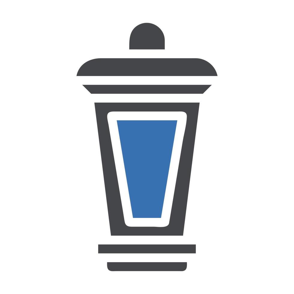 lantern icon solid grey blue style ramadan illustration vector element and symbol perfect.