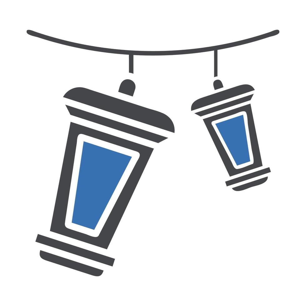 decoration icon solid grey blue style ramadan illustration vector element and symbol perfect.