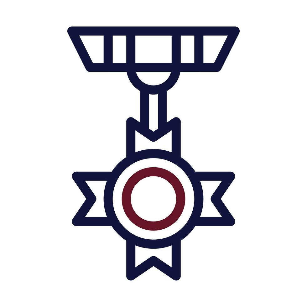 medalla icono duocolor estilo granate Armada color militar ilustración vector Ejército elemento y símbolo Perfecto.