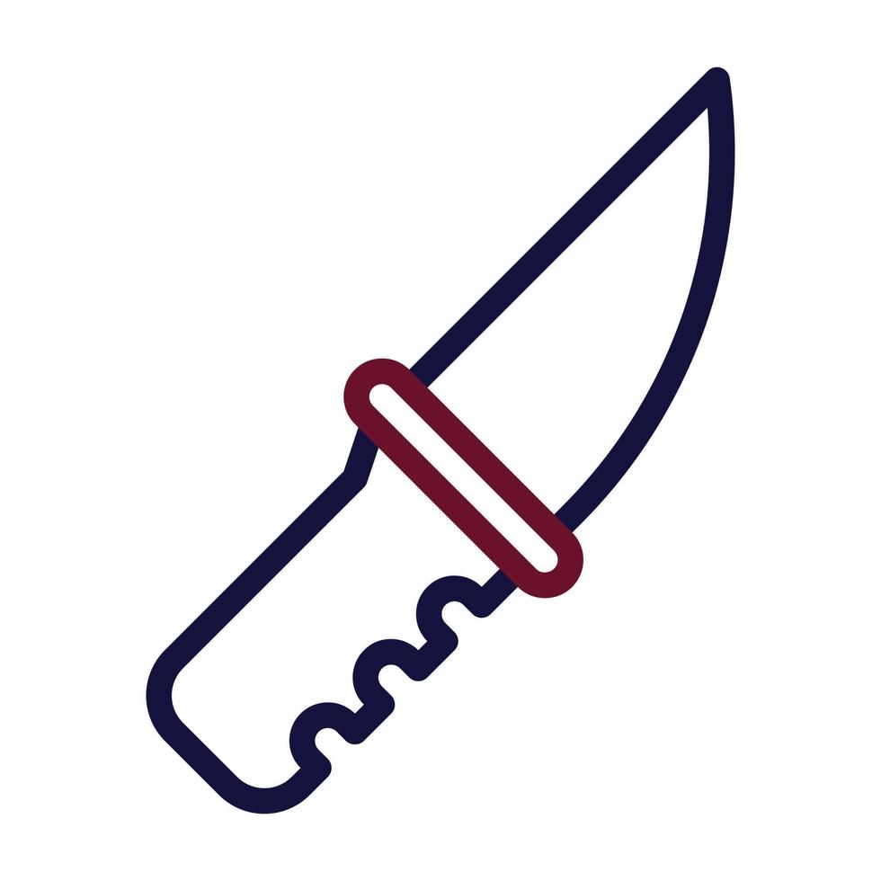 cuchillo icono duocolor estilo granate Armada color militar ilustración vector Ejército elemento y símbolo Perfecto.