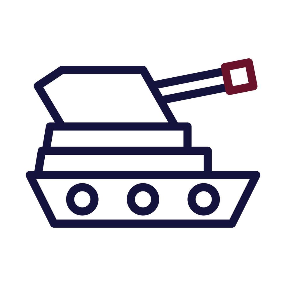 tanque icono duocolor estilo granate Armada color militar ilustración vector Ejército elemento y símbolo Perfecto.