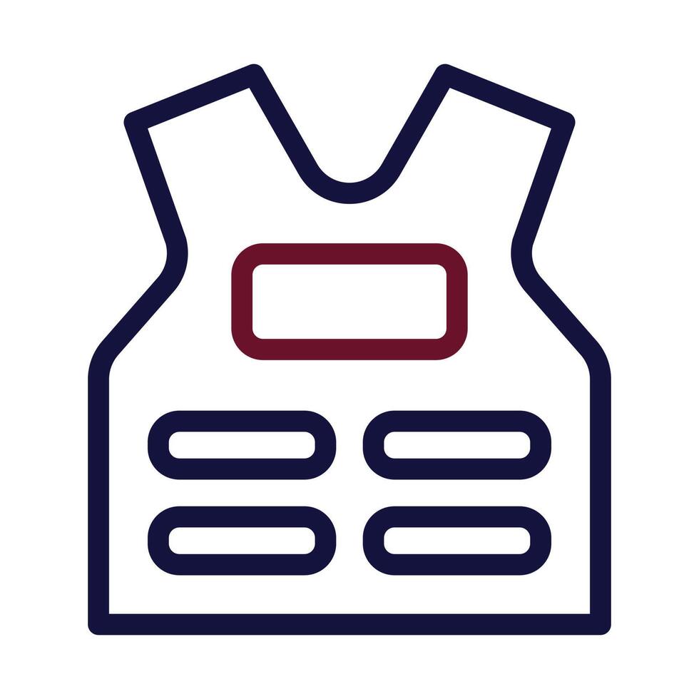 armor icon duocolor style maroon navy colour military illustration vector army element and symbol perfect.
