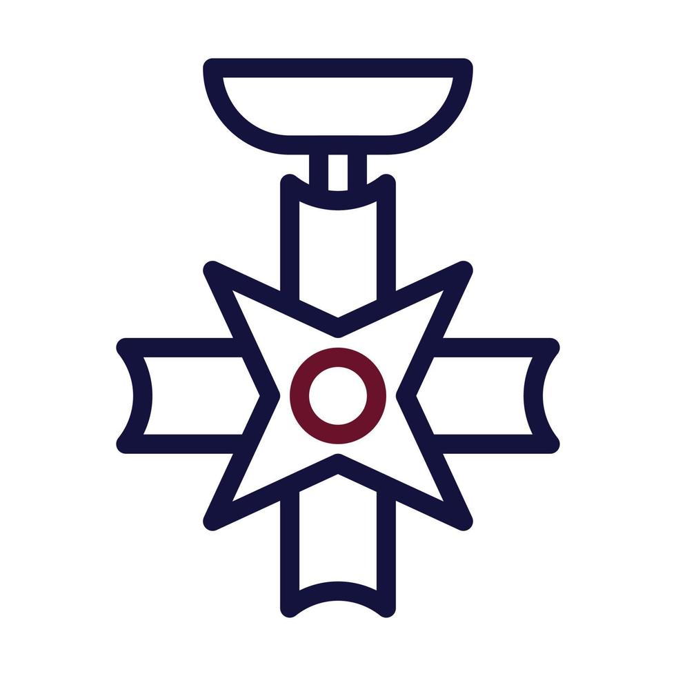 medalla icono duocolor estilo granate Armada color militar ilustración vector Ejército elemento y símbolo Perfecto.