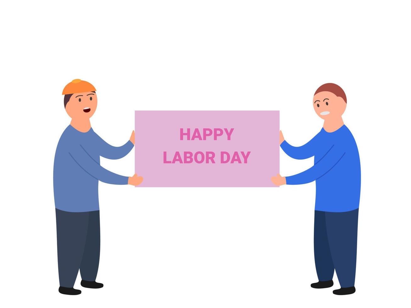 flat design happy labor day vector illustration
