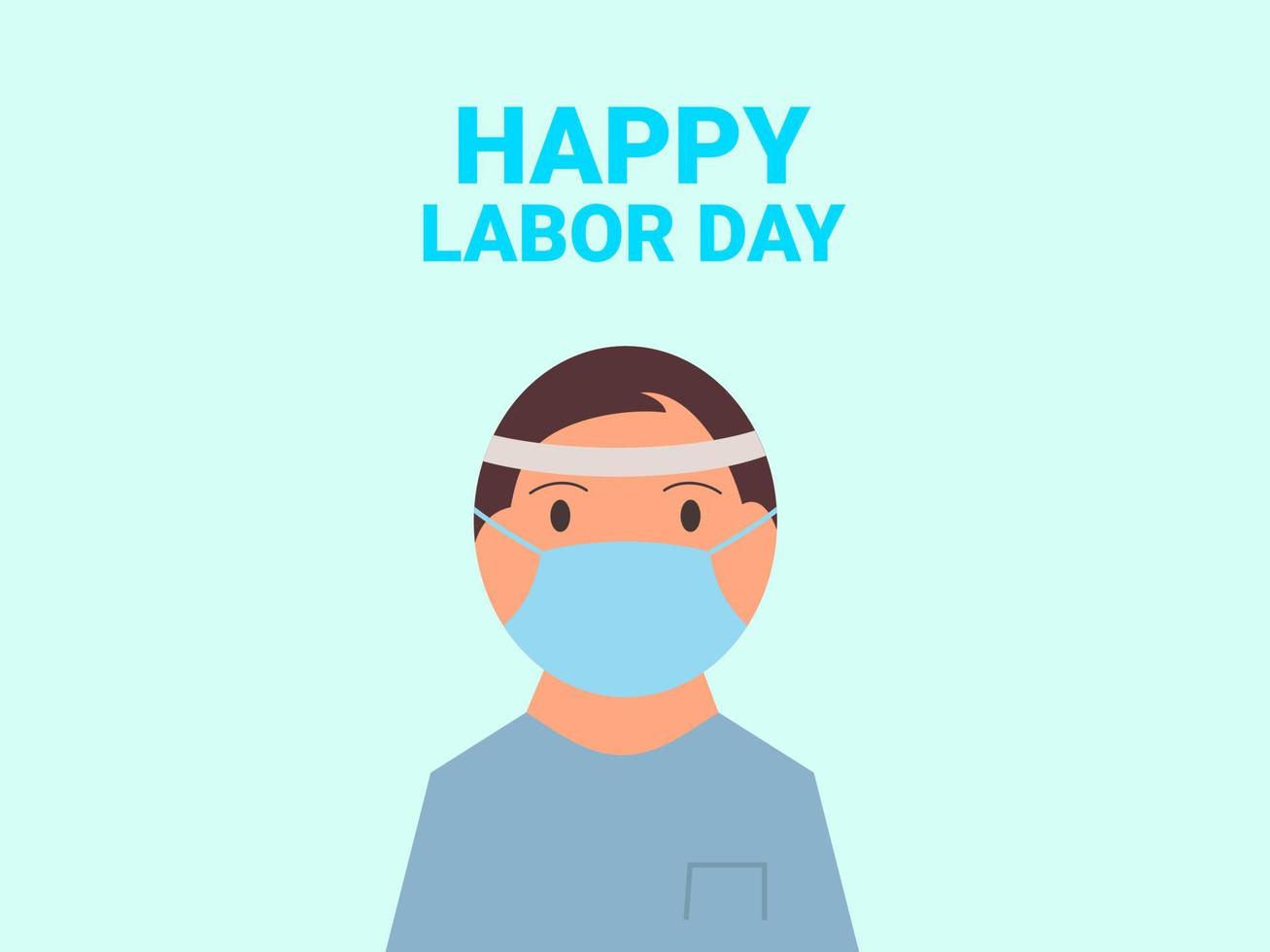 flat design happy labor day vector illustration