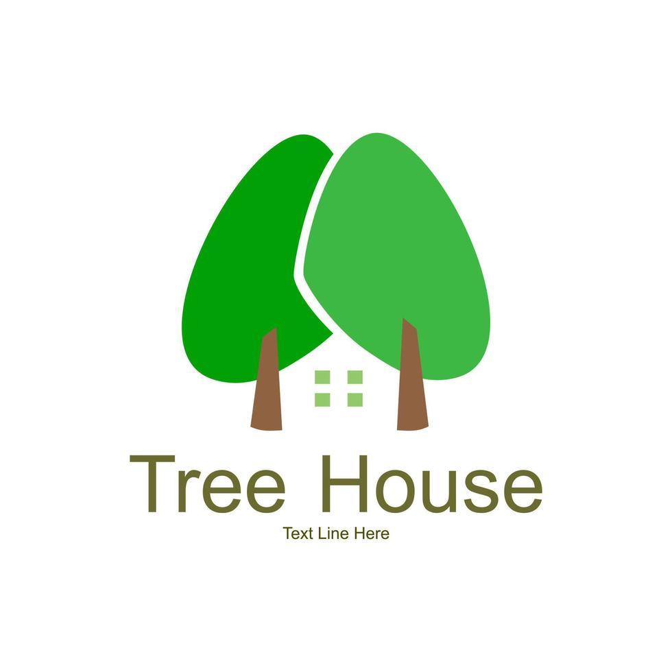 Tree House Logo style. vector
