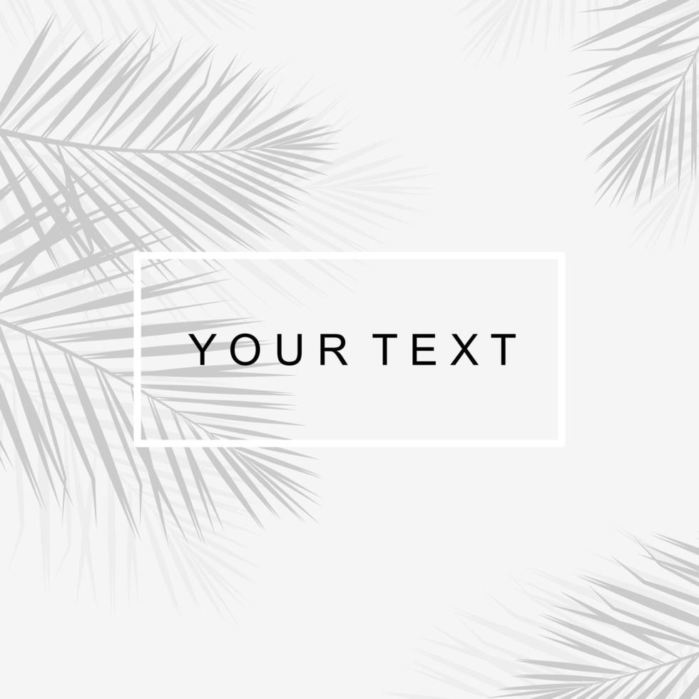 Vector isolated tropical seamless pattern with black palm leaves on a white background.