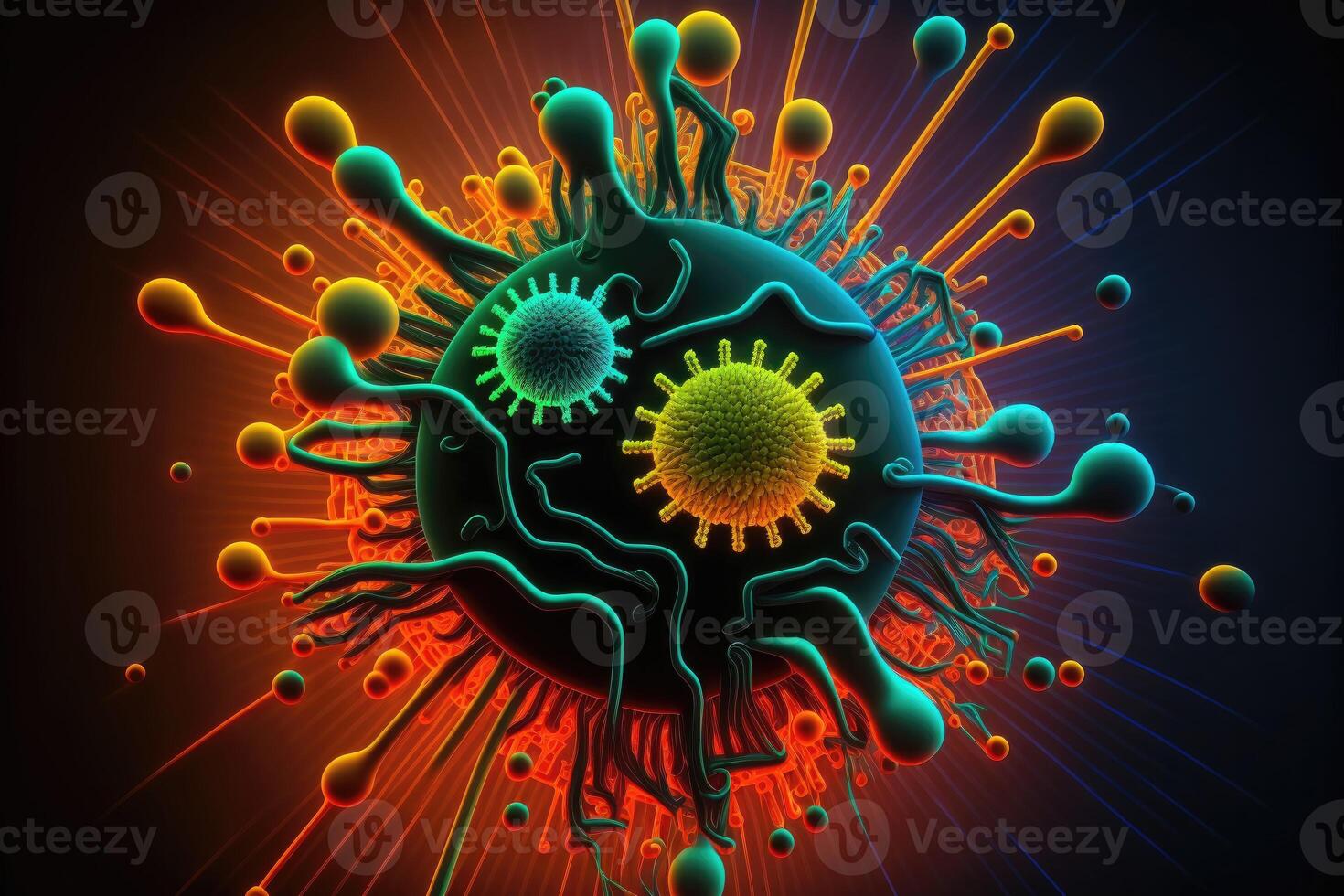 Immune system dysfunction abstract background photo