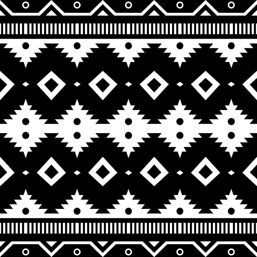 diseño de patrón geométrico étnico abstracto vectorial para fondo o papel tapiz, patrón étnico sin costuras. hecho a mano. rayas horizontales. impresión en blanco y negro para sus textiles. ilustración vectorial vector