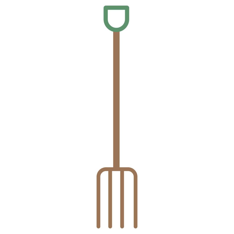 Pitchfork icon. Garden tool. Vector flat illustration