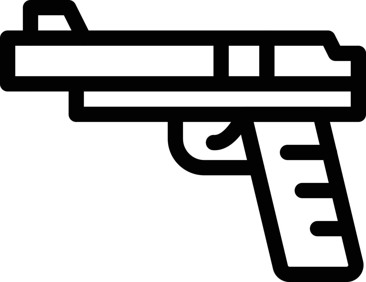 ilustración de vector de pistola en un fondo. símbolos de calidad premium. iconos vectoriales para concepto y diseño gráfico.