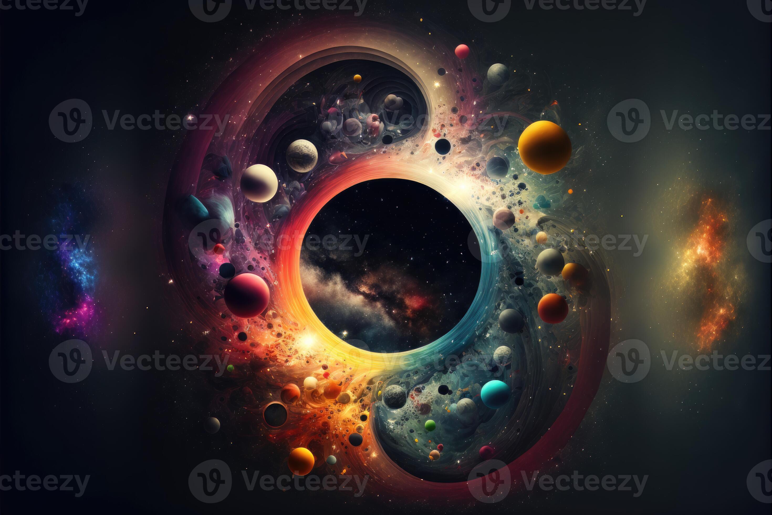 AI Generated Endless Universe With Bright Objects And Colorful Stars ai-generated-endless-universe-with-bright-objects-and-colorful-stars
