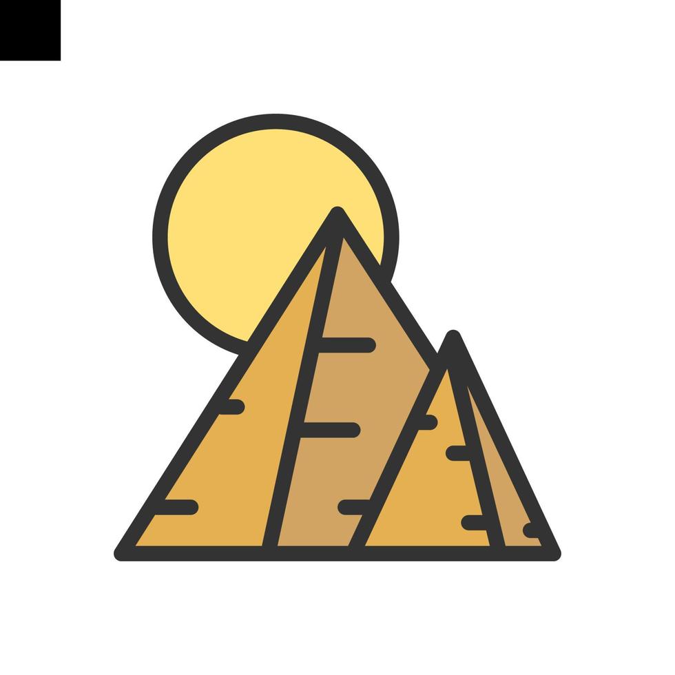 pyramid icon vector logo