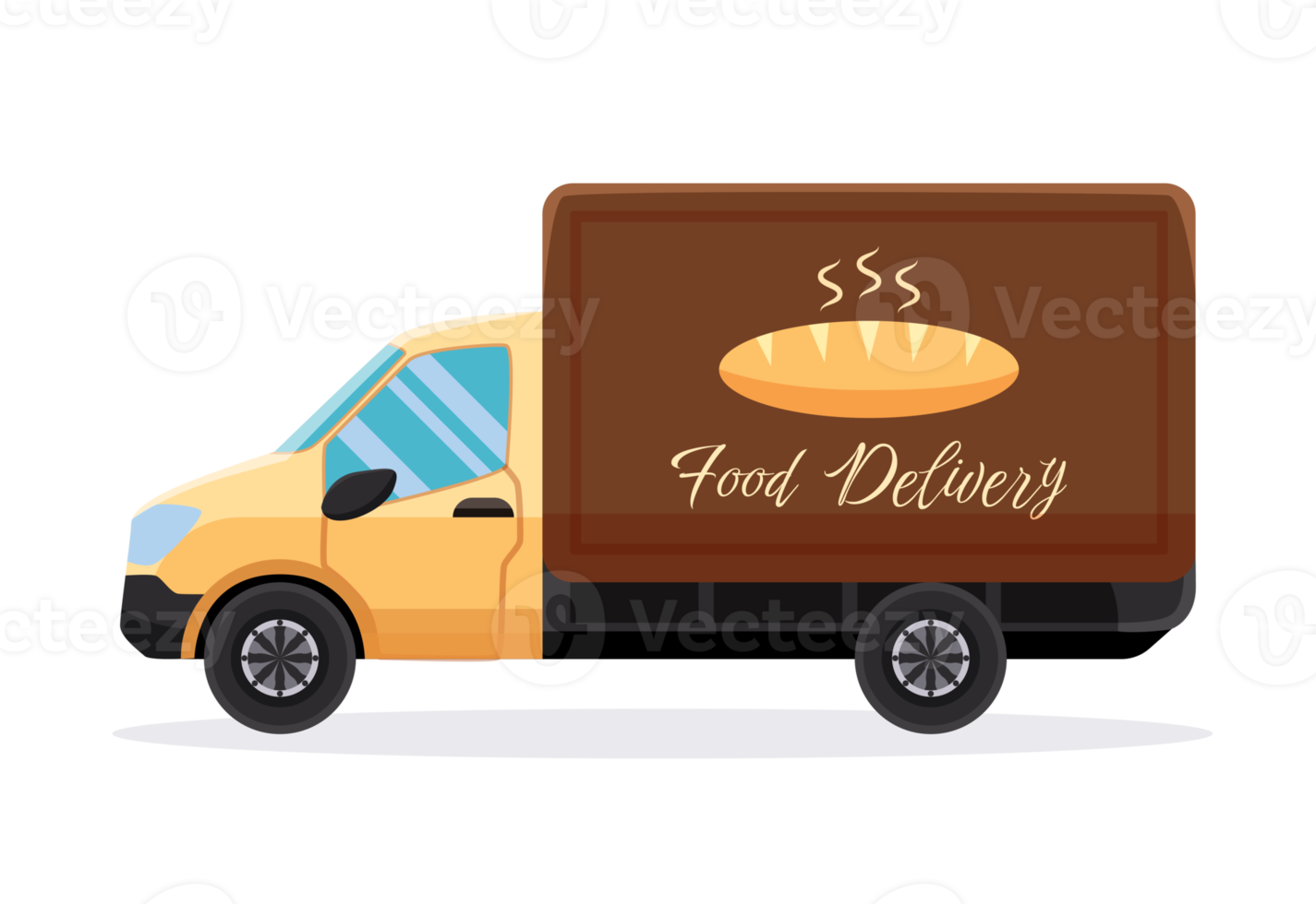 food delivery truck. delivery vehicle png