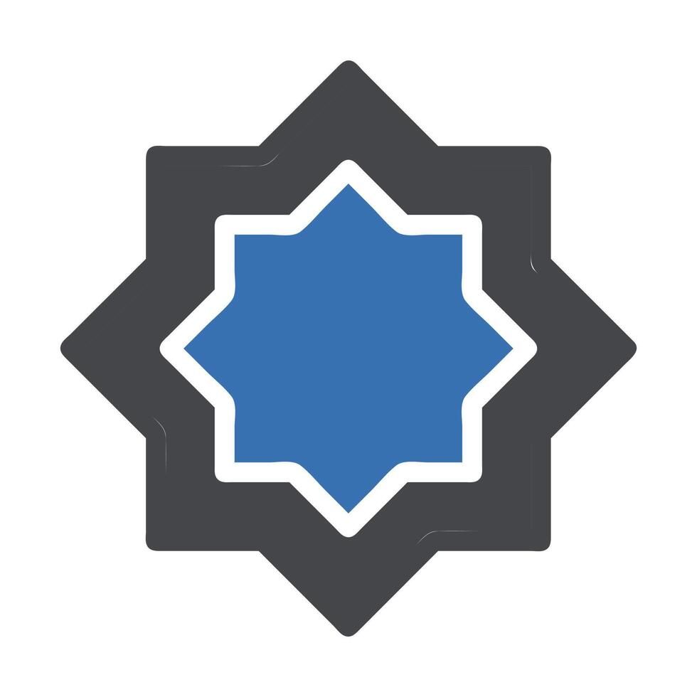 decoration icon solid grey blue style ramadan illustration vector element and symbol perfect.