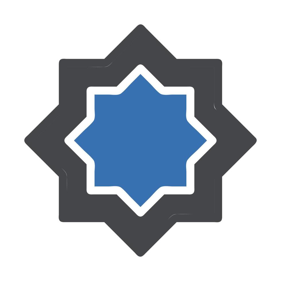 decoration icon solid grey blue style ramadan illustration vector element and symbol perfect.