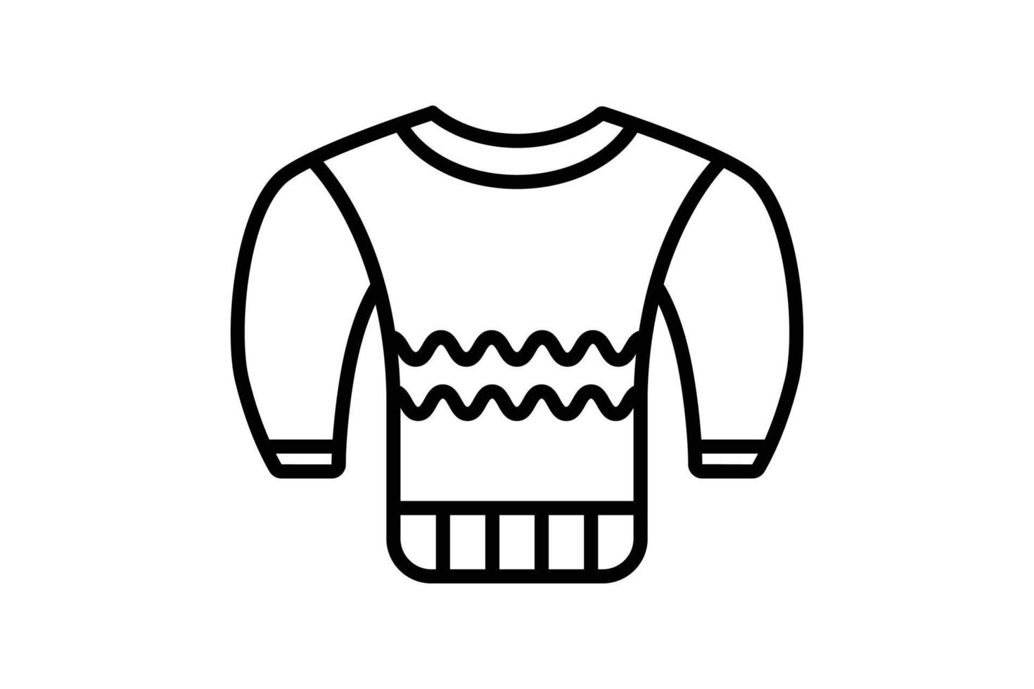 Knitwear icon illustration. icon related to shopping. Line icon style. Simple vector design editable
