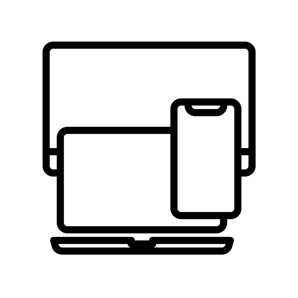 Smartphone, monitor, laptop  icon simple illustration. Stock vector. vector
