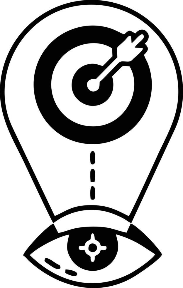Target focus icon symbol design image, illustration of the success goal icon concept. EPS 10 vector